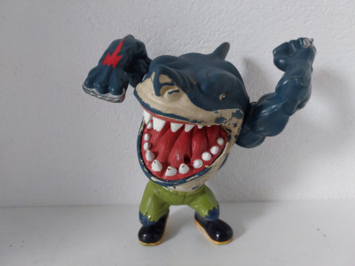 Action figure 1995 Street Sharks Ravenous Ripster colectie, rechin, 15cm foto