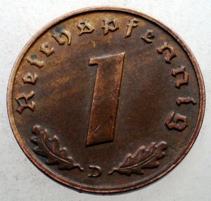 2.529 GERMANIA WWII 1 REICHSPFENNIG 1939 D