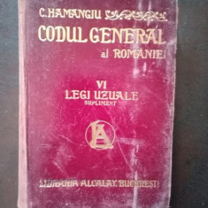 C. Hamangiu - Codul General al Romaniei 1856-1910