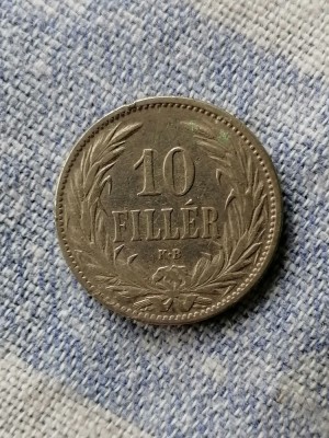 MONEDA-10 FILLER 1894 - UNGARIA foto