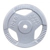 Disc haltera Sportmann 10kg, 30mm, fier, cu manere, gri, greutate fitness, discuri haltere