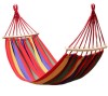 Hamac Dublu Multicolor 200x150cm, Bara Lemn 80cm, Sarcina 180kg, Portabil cu Sac - Relaxare Gradina/Casa