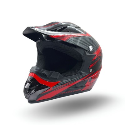 Casca motocross/atv copii XTR 125, culoare negru/rosu, marime YM, 53-54cm Cod Produs: MX_NEW XTR125-974 foto