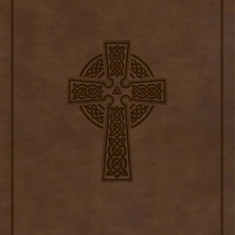 KJV Large Print Personal Size Reference Bible, Brown Celtic Cross Leathertouch