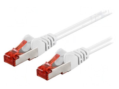 Patch Cord S/FTP Cat6 Alb 0.25m foto