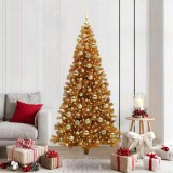 VidaXL Brad de Crăciun cu 300 LED cu suport Auriu 210 cm PET 3396638