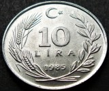 Cumpara ieftin Moneda 10 LIRE - TURCIA, anul 1985 * cod 2576 = UNC, Europa