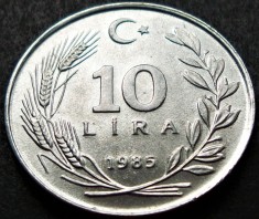 Moneda 10 LIRE - TURCIA, anul 1985 * cod 2576 = UNC