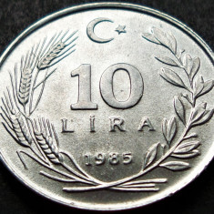 Moneda 10 LIRE - TURCIA, anul 1985 * cod 2576 = UNC