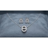 Set Bijuterii din Argint 925 cu Zirconiu Colier Reglabil