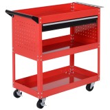Durhand Cărucior pentru Scule Atelier, Organizator Mobil, Roșu, 70x35x75.5 cm | Aosom Romania