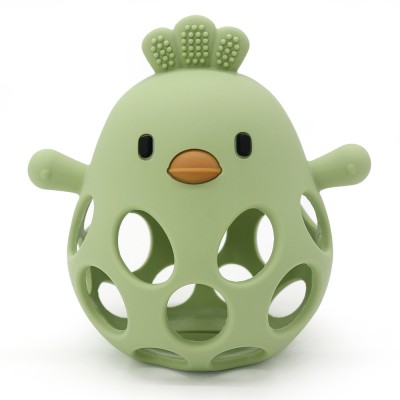 Jucarie dentitie NippleBaby, din silicon alimentar non-toxic pentru bebelusi si nou nascuti, culoare verde foto