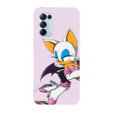 Husa compatibila cu Oppo A54 5G, Viceversa, model Rouge Sonic The Hedgehog, Silicon, TPU, Transparent, Carcasa