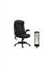 Scaun rotativ de birou cu functie masaj in 6 puncte si incalzire lombara, material textil si PVC, maxim 120 Kg, 67 x 74 x 107-11