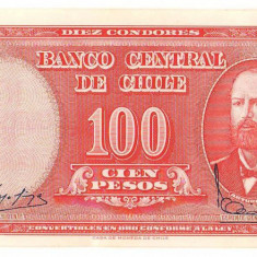 SV * Chile 100 PESOS 1960 - 1961 UNC
