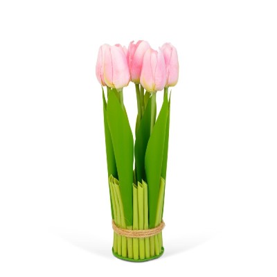 Planta artificiala decorativa - Lalea roz - 26 x 6,5 cm Best CarHome foto