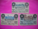 HOPCT BANCNOTA NOTGELD NR 95 -LARENBURG - SET 3 BUC -10 ,20 SI 50 HELLER 1920 -AUSTRIA-UNC