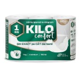 Cumpara ieftin Hartie Igienica 4 straturi Don Pedro KILO Confort, 6 role/set, 1kg - Rezistenta si Absorbanta