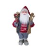 Decoratiune Craciun Strend Pro, Mos Craciun cu Schiuri, 45cm, Figurina Textila, Interior, Tema Mos Craciun