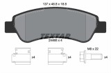 Set placute frana TEXTAR 2446501