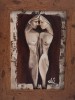 Tablou nou modern,nud-Cuplu atipic, rama deosebita, Valentine's day,pictor roman, Ulei, Art Deco