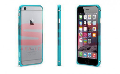 Bumper aluminiu iPhone 6 BLUE foto