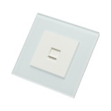 Priza internet CAT6 RJ45 simpla alba cu rama din sticla 86x86mm