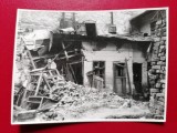 Bucuresti 1944 dupa bombardament str.Brezoianu 11,5x8,5 cm