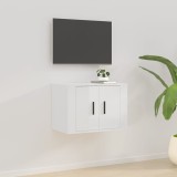 Cumpara ieftin Dulap TV montat pe perete, alb extralucios, 57x34,5x40 cm