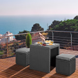 Cutie depozitare gradina tip scaun patrata graphite Keter Cube