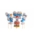 Set 7 Toppere model Strumfi 5-10 cm Decor Petrecere