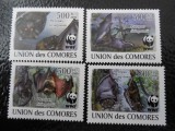 Comores-Fauna wwf,lilieci-serie completa,nestampilate MNH