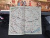 Harta Color Călărași, Urziceni, Mizil, Slobozia, Țăndărei, Cernica, c. 1930, 26x22 cm