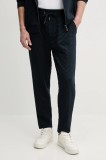 Joop! pantaloni de trening barbati, culoarea albastru marin, neted, 30045560