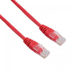 Cablu UTP 4World Patch cord neecranat Cat 5e 5m Rosu foto