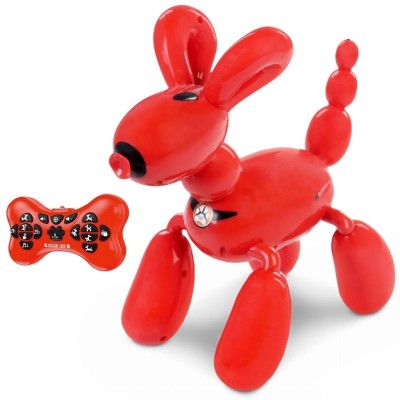 Caine Robot inteligent iUni K32A, Balloon Dog, 50 Comenzi, Control tactil, Telecomanda, Rosu-Negru foto