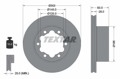 TEXTAR 93143403 PRO Disc frana foto