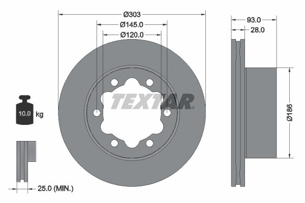 TEXTAR 93143403 PRO Disc frana