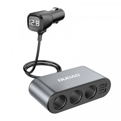 Extensie Bricheta Dudao R1 Pro, 3 Iesiri, 2 x USB-A, Afisaj foto