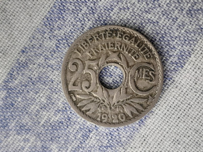 25 CENTIMES 1920 franta foto