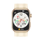 Cumpara ieftin Smartwatch iSEN K2, Gold, 1.95 HD, ECG, Tensiune Arteriala, Oxigen Sange, Bluetooth 5.2, Apeluri, Monitorizare Sanatate