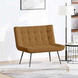 vidaXL Bancă maro 110x74x84 cm catifea 4012344