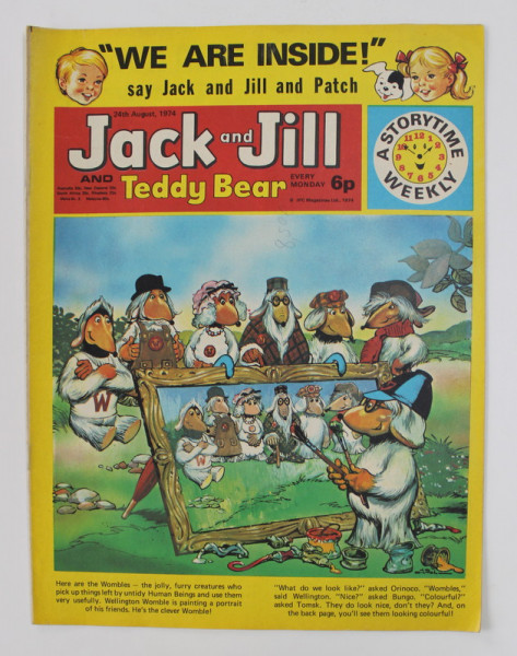 JACK AND JILL AND TEDDY BEAR , ` REVISTA CU BENZI DESENATE PENTRU COPII , 24 AUGUST , 1974