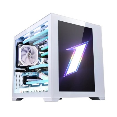 Carcasa 1stPLAYER Gaming SP7 Steam Punk Emotion View, ARGB, Mid-Tower, fara sursa, white foto