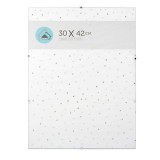 Rama foto decorativa, vertical sau orizontal, Sticla, Alb, 42x30 cm, Oem