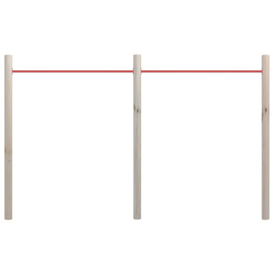 vidaXL Bară de gimnastică de grădină, 272x170 cm, lemn pin tratat&amp;amp;oțel foto