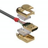 Cablu Displayport 8K60Hz/4K120Hz UHD (DP certificat) v1.4 T-T Gold Line 1m, Lindy L36291