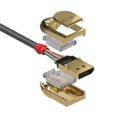 Cablu Displayport 8K60Hz/4K120Hz UHD (DP certificat) v1.4 T-T Gold Line 1m, Lindy L36291