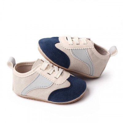 Adidasi crem cu bleumarine si gri - Sporty (Marime Disponibila: 3-6 luni foto