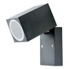 LAMPA CU SOCLU GU10 MONTAJ PERETE IP44, NEGRU, V-TAC